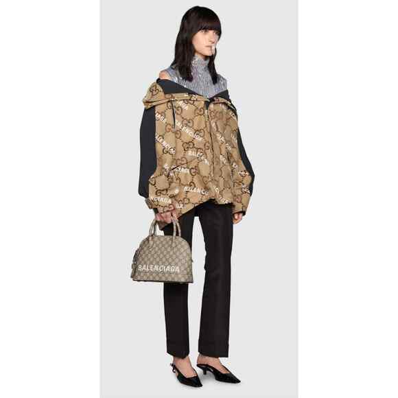 Gucci Balenciaga The Hacker Project Small Ville GG Logo Top Handle Shoulder Bag - Picture 3 of 12